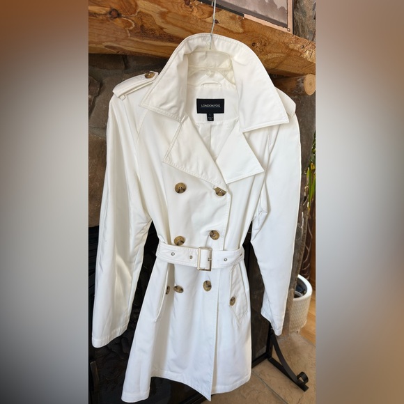 London Fog Women's Snow White Trench Coat - Picture 5 of 10